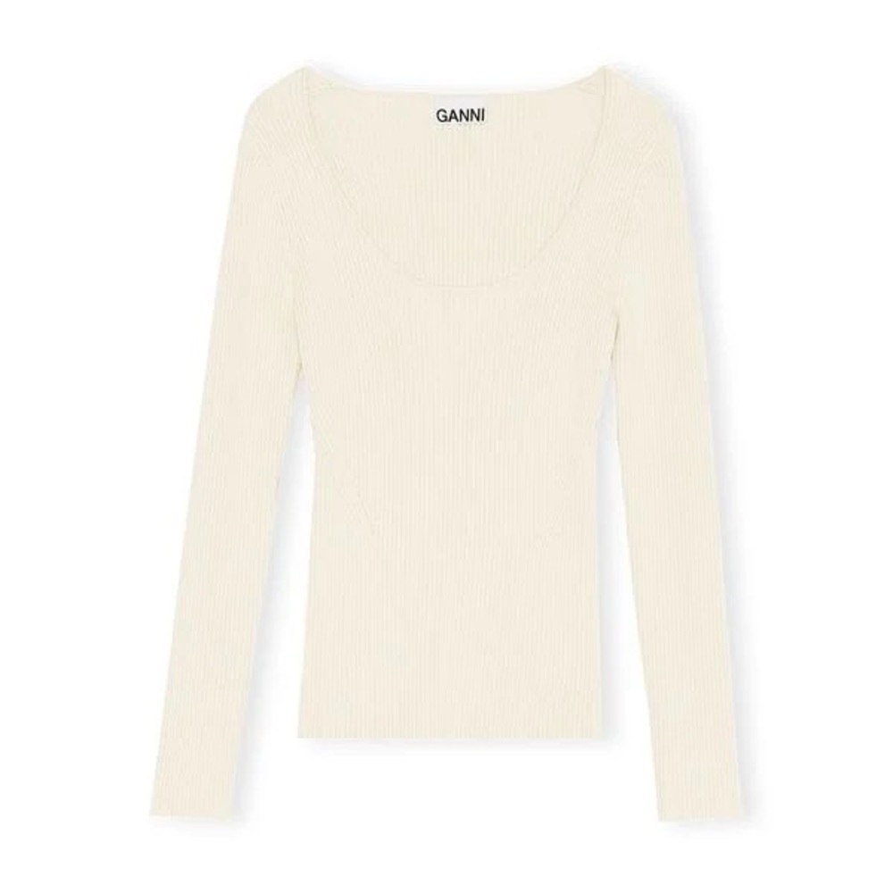 Ganni Cream Long Sleeve. Worn once!